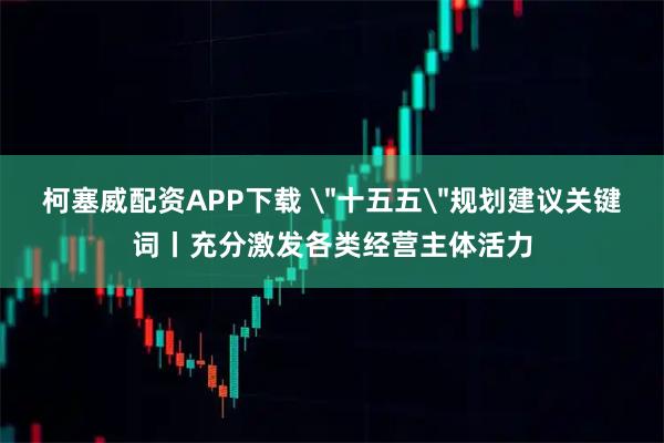 柯塞威配资APP下载 ＂十五五＂规划建议关键词丨充分激发各类经营主体活力